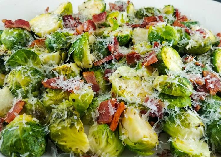 Easiest Way to Prepare Delicious Parmesan Bacon Brussels Sprouts