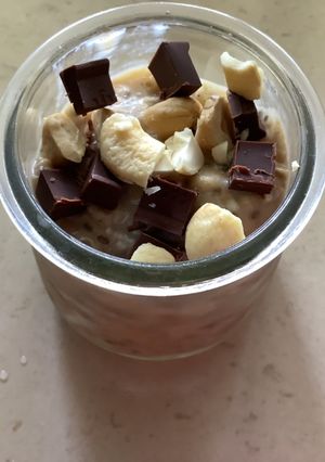 A picture of Overnight oat (no yogurt) GF EF DF.