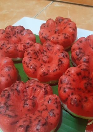 Foto resep Bolu Kukus Bunga Semangka