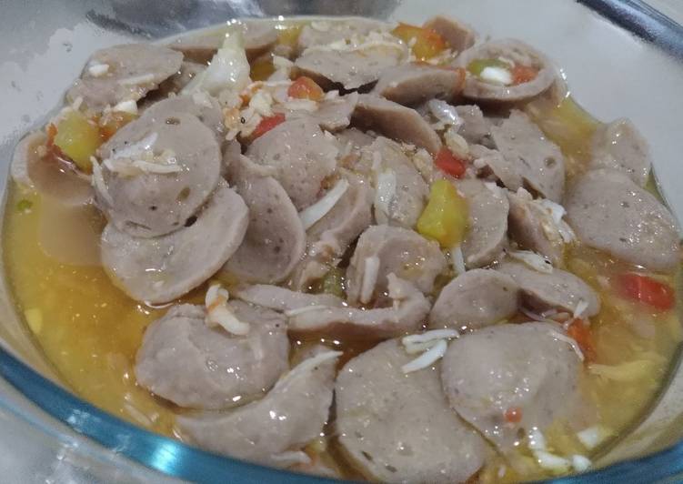 Langkah memasak Tumis Bakso dan Teri gurih