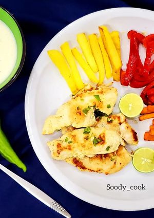 عکسی از دستور فیله مرغ گریل