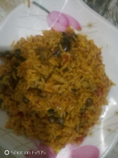 A picture of Local jollof rice.