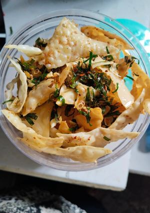 Foto resep Kripik pangsit renyah gurih simpel