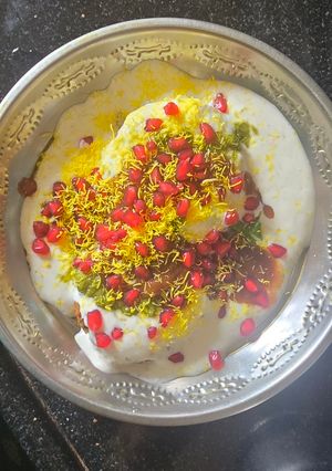 A picture of Bread potato Dahi vada.
