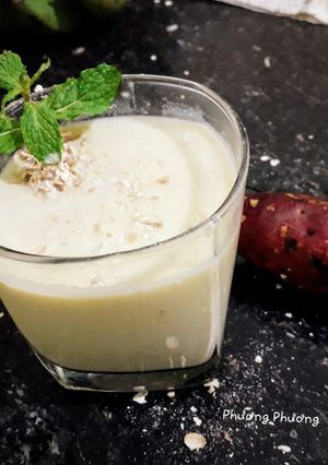 Hình của món Sữa khoai lang yến mạch - eatclean.