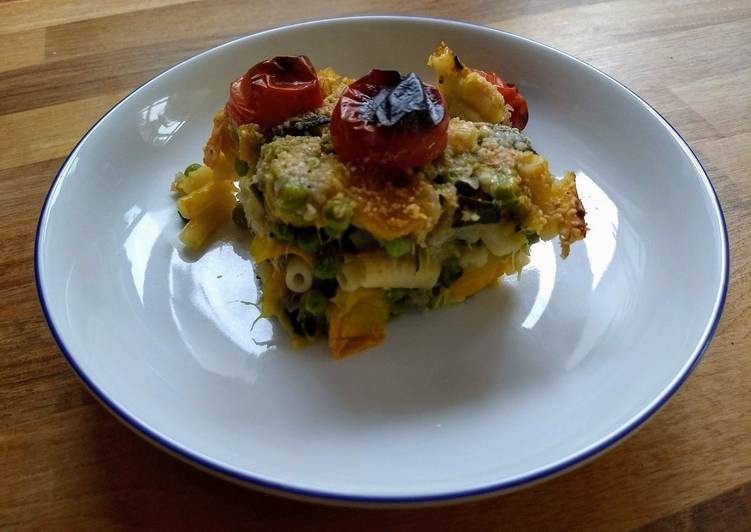 Recipe of Homemade Courgettes and peas bake