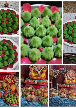 A picture of Pan stuff gulkand masala modak.