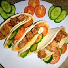 A picture of Chicken pockets.
