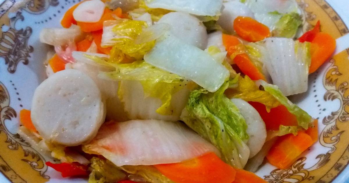 Resep Tumis Sawi Putih Bakso Ikan Oleh Villa Febiola Cookpad