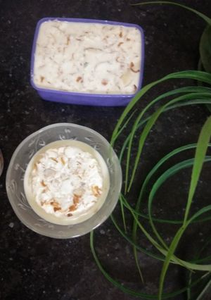 A picture of Roasted Almonds Rabdi Kulfi.