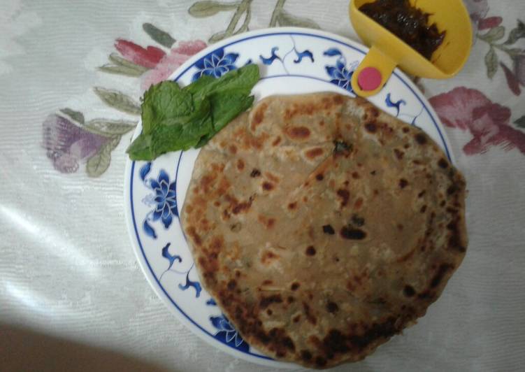 Step-by-Step Guide to Prepare Any-night-of-the-week Pudina Parantha