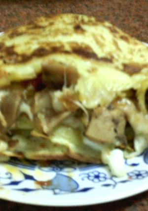 صورة لوصفة كريب بحشوة الفراخ و الخضار