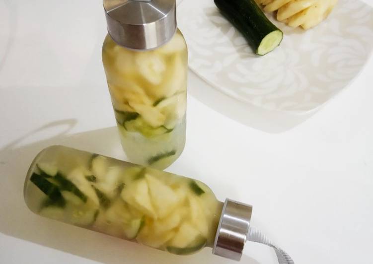 Cara Gampang Memasak Infused water nanas timun Sederhana