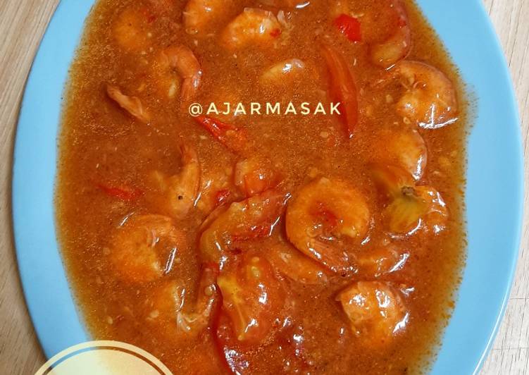 Udang asam manis merah