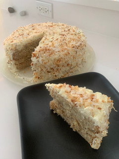 A picture of Coconut Pecan Cake.