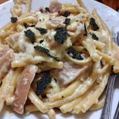 Long Macaroni Carbonara-レシピのメイン写真