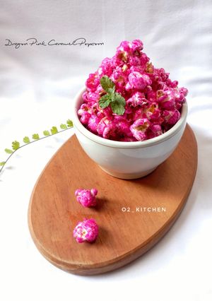 Foto resep Dragon Pink Caramel Popcorn
