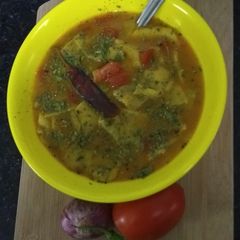 A picture of Dal Dhokli.