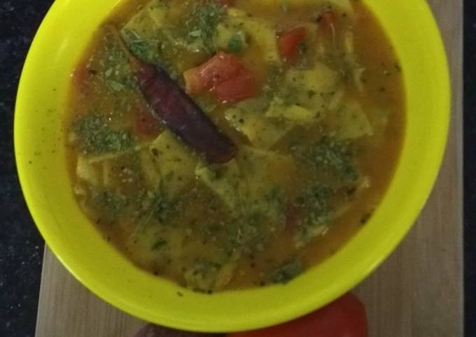 Steps to Make Any-night-of-the-week Dal Dhokli