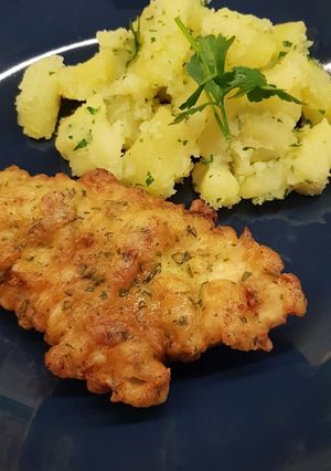 Sajtos-petrezselymes csirkemell recept fotója