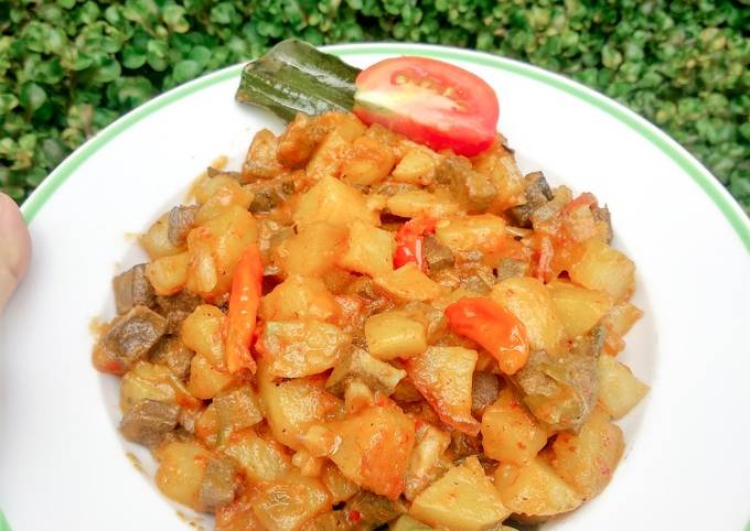 Langkah Mudah untuk Membuat Sambel Goreng Hati Sapi + Santan Anti Gagal