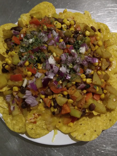 A picture of Nachos with Chayote.
