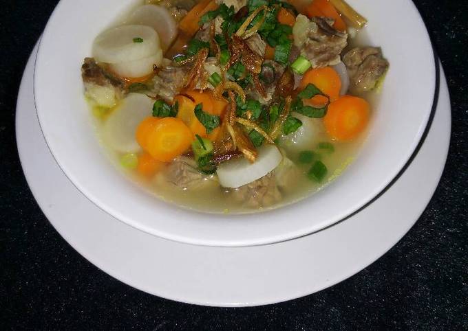 Cara Buat Soto Lobak : Resep Soto Bandung Daging Sapi Lobak Enak Resep