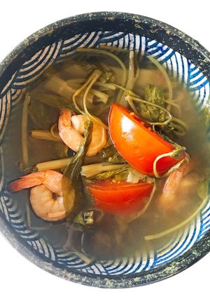 Hình của món Canh chua rau muống nấu tôm 🦐.