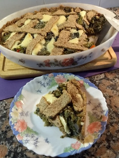 Una foto de Tarta de verdura con masa de harina integral