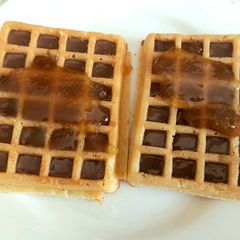 A picture of My Chocolate & Honey Waffles.