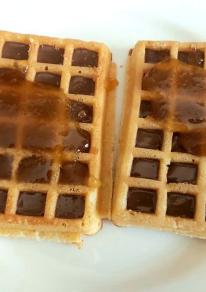 A picture of My Chocolate & Honey Waffles.