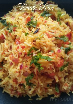 A picture of Tomato rice/ Tomato pulao recipe.