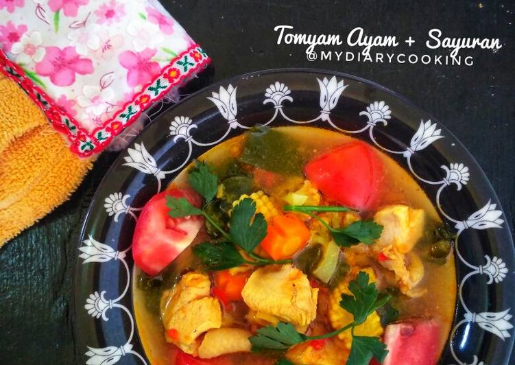 Resep Tomyam Ayam + Sayuran, Bikin Ngiler