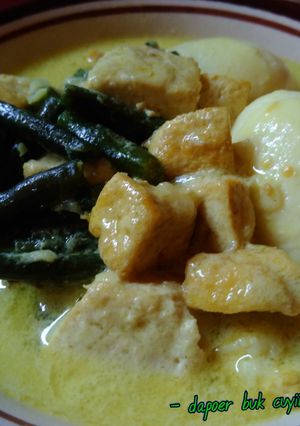 Foto resep Opor Tahu, Telur dan Kacang panjang