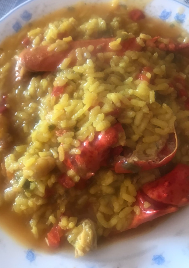 Una foto de Arroz con bogavante 🦞