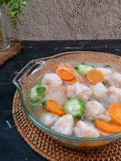 Foto resep Sop soun bola udang