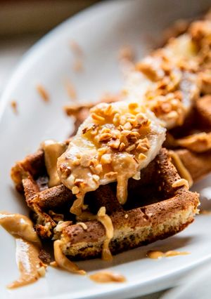 Banános gofri (gluténmentes, hozzáadott cukortól mentes, laktózmentes) recept fotója