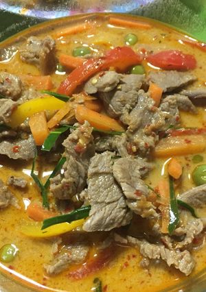 A picture of Panang Beef Curry.