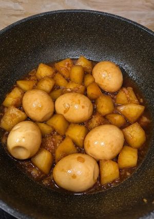Foto resep Semur Kentang Telur Polos Simpel