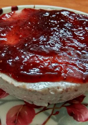 A picture of Strawberry Panna Cota.