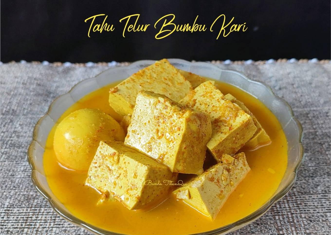 Tahu Telur Bumbu Kari