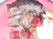 Una foto de bondiola asada