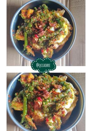 Foto resep Telor Ceplok Cabe Ijo simpel