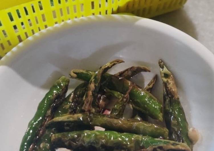 Recipe of Any-night-of-the-week Green chilli fry