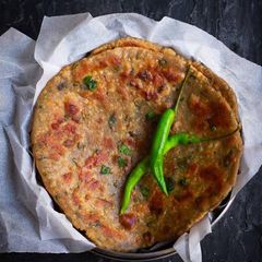 Kuttu aloo paratha A picture of Kuttu aloo paratha.