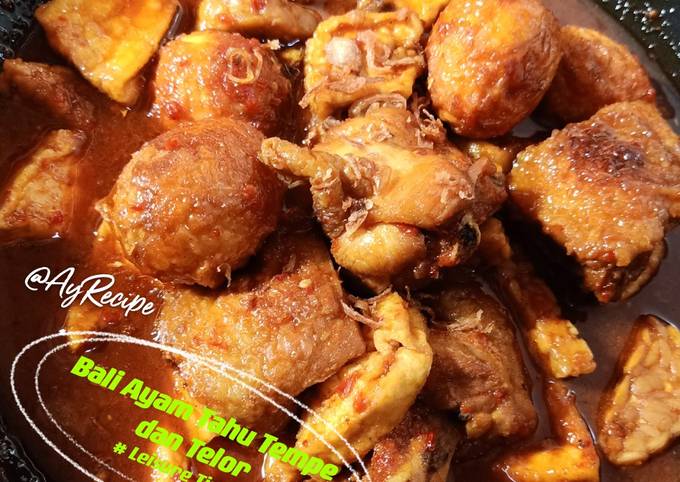 Resep Bali Ayam Tahu Tempe dan Telor, Menggugah Selera