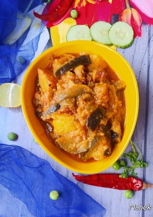 बैगन आलू मसाला (Baingan aloo masala recipe in Hindi) रेसिपी मुख्य फोटो