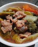 Canh cải chua thịt bò