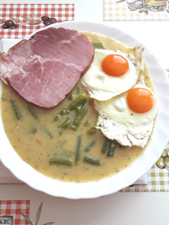 Kapros zöldbabfőzelék recept fotója