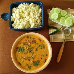 A picture of Tomato curry/Thakkali curry(with coconut milk).